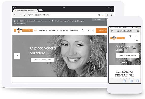 soluzioni dentali wordpress website portfolio ghido production